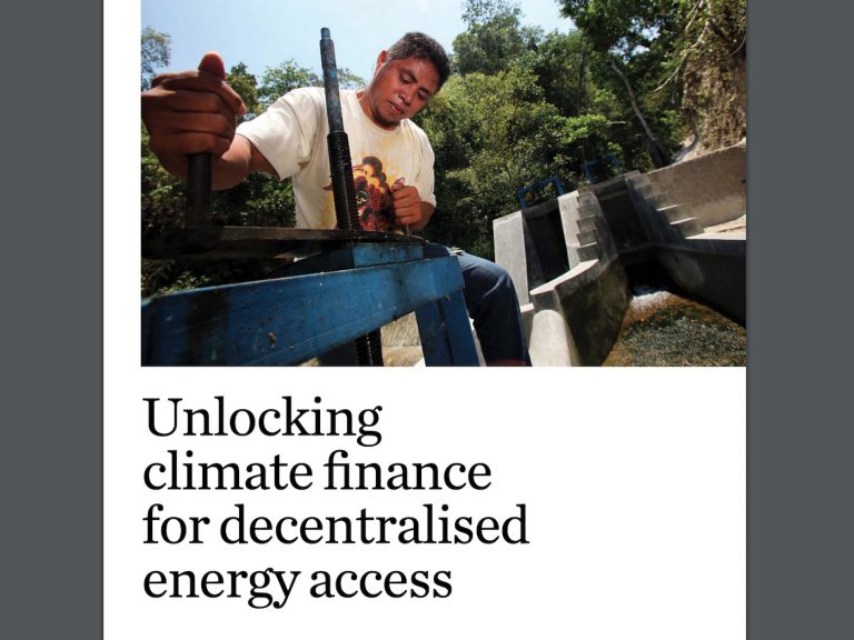 Unlocking climate finance for decentralised energy access