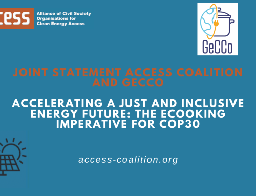 Joint Statement by ACCESS Coalition and GeCCo Accelerating a Just and Inclusive Energy Future: The eCooking Imperative for COP30